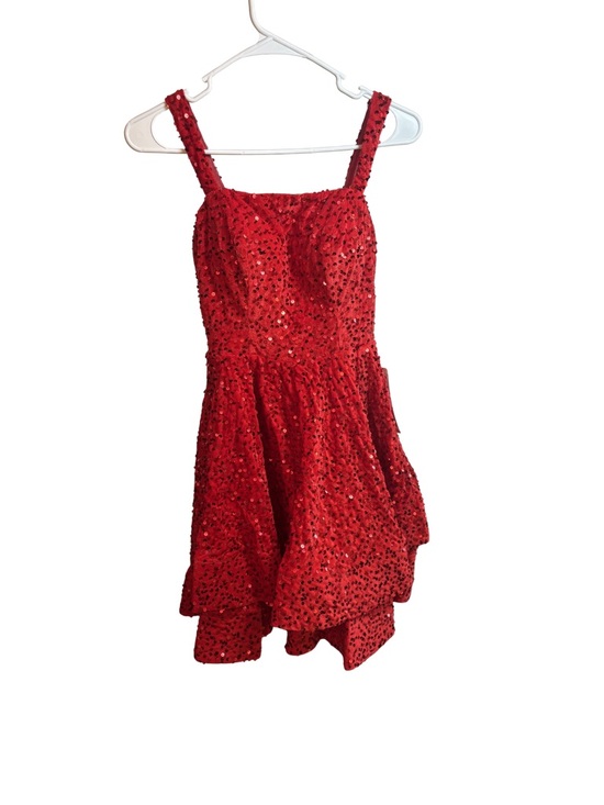 Wear Your Love Dresses & Skirts - Red Sequin Formal Prom Dress Corset Tie Back Size 0 New